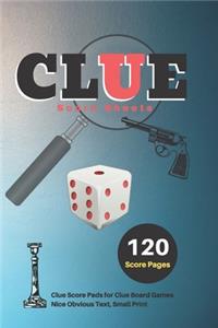 Clue Score Sheets