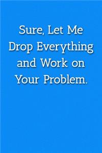 Sure, Let Me Drop Everything and Work on Your Problem. Notebook