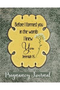 Before I formed you in the womb I knew you Jeremiah 1