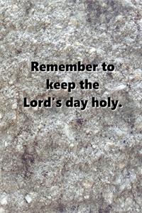 2020 Weekly Planner Religious Theme 3rd Commandment Modern Stone