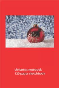 christmas notebook 120 pages sketchbook
