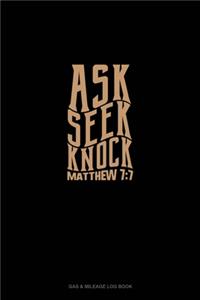 Ask + Seek + Knock - Matthew 7