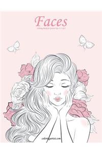 Faces Coloring Book for Grown-Ups 4, 5 & 6