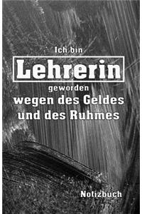 Ich Bin Lehrerin Notizbuch
