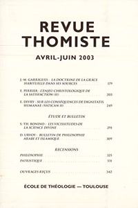 Revue Thomiste - 2/2003