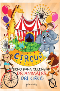 Libro para colorear de animales de circo para niños