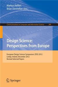 Design Science: Perspectives from Europe