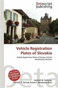 Vehicle Registration Plates of Slovakia