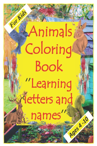 Animals Coloring Book Learning letters and names