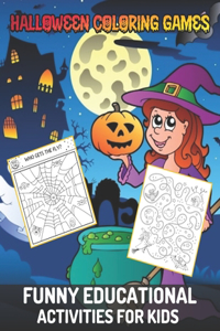 Halloween Coloring Games Funny Educational Activities For Kids