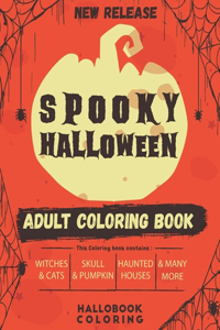 Spooky Halloween Adult Coloring Book