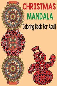 Christmas mandala coloring book for adult