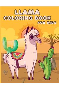llama coloring book for kids