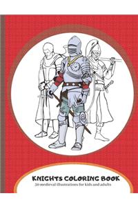 Knights Coloring Book 30 Medieval Illustration for Kids and Adults