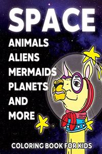 Space Animals Coloring Book For Kids