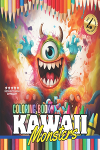 Coloring book Kawaii Monsters
