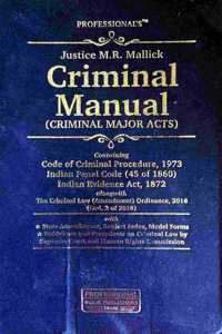 Criminal Manual (Criminal Major Acts - Pocket Edition) Containing Code Of Criminal Procedure 1973, Indian Penal Code 1860 And Indian Evidence Act 1872 Along With The Criminal Law (Amendment) Ordinance 2018 With State Amendments, Subject Index, Mode