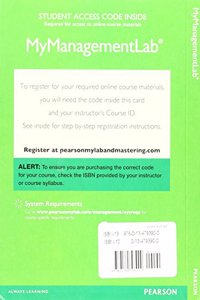 2017 Mylab Management with Pearson Etext -- Access Card -- For Fundamentals of Management