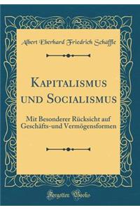 Kapitalismus Und Socialismus: Mit Besonderer RÃ¼cksicht Auf GeschÃ¤fts-Und VermÃ¶gensformen (Classic Reprint)