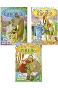 Learn with Vikings, Greeks and Cavemen (Set of 3 Books)