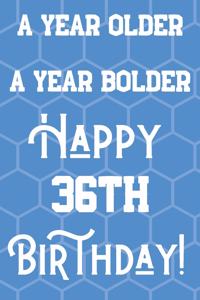 A Year Older A Year Bolder Happy 36th Birthday