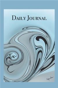 Daily Journal with Blue Abstract Design