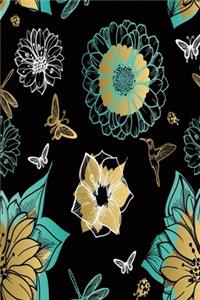 Humming-bird and butterflies notebook (turquoise edition)