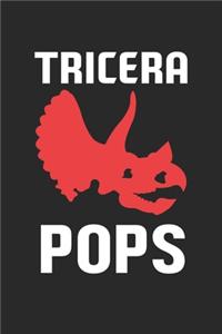 Tricera Pops: Lustige Dinosaurier Triceratops Notizbuch liniert DIN A5 - 120 Seiten für Notizen, Zeichnungen, Formeln - Organizer Schreibheft Planer Tagebuch