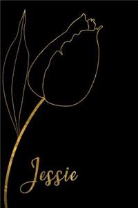 Jessie: Personalized Writing Journal for Women - Elegant Black and Gold