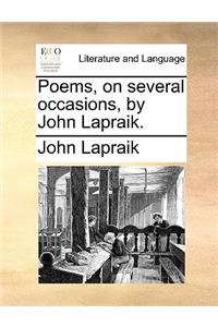 Poems, on Several Occasions, by John Lapraik.
