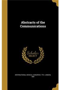 Abstracts of the Communications