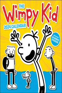 Wimpy Kid 2024 Wall Calendar with Over 40 Bonus Stickers