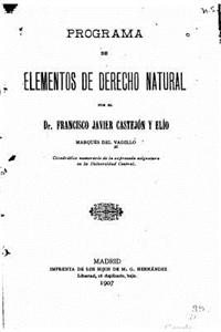 Programa de elementos de derecho natural