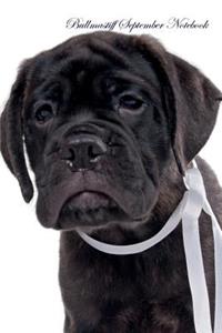 Bullmastiff September Notebook Bullmastiff Record, Log, Diary, Special Memories, to Do List, Academic Notepad, Scrapbook & More