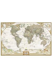 World Executive Map, Poster Sized, Boxed