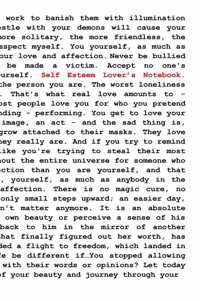 Self Esteem Lover's Notebook