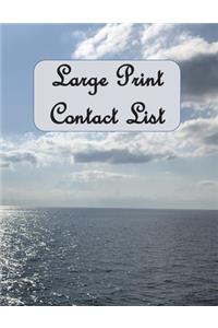 Large Print Contact List