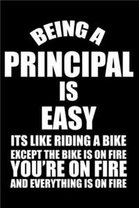 Being A Principal Is Easy Its Like Riding A Bike Except The Bike Is On Fire You're On Fire And Everything Is On Fire