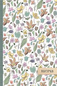 Vintage Flowers Recipe Journal