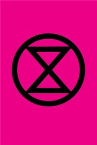 Extinction Rebellion Logo Journal With XR Badge Magenta Pink