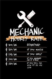 Mechanic Hourly Rate $100/HR Standard $150/HR If You Watch $175/HR If You Help $200/HR If You Worked on It First $250/HR If You Tell Me How to Do My Job