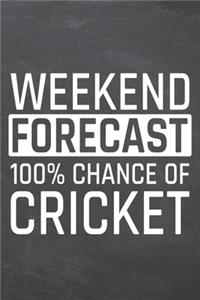 Weekend Forecast 100% Chance of Cricket