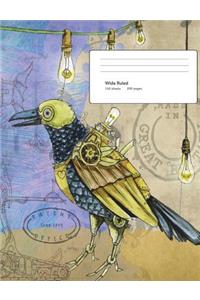 Steampunk Composition Book Wide Ruled
