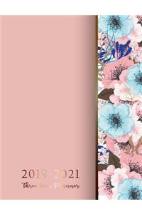 2019-2021 Three Year Planner: Flowers Marble Texture, Three Year Calendar 2019-2021, 3 Year Planner, 36 Month Calendar, Monthly Calendar Planner, Agenda Daily Planner, Appointmen