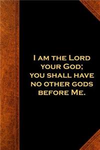 Religious Journal Modern Wording 1st Commandment Vintage Style