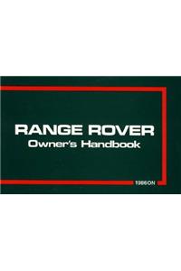 Range Rover Owner Hndbk 1986+