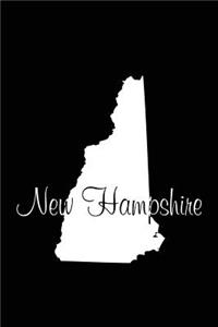 New Hampshire - Black Lined Notebook with Margins