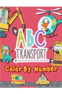 ABC Transport Color By Number