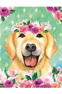 My Big Fat Journal Notebook For Dog Lovers Labrador In Flowers: Jumbo Sized Ruled Notebook Journal - 300 Plus Lined and Numbered Pages With Index For Journaling, Writing, Planning and Doodling In Large 8.5 by 11 