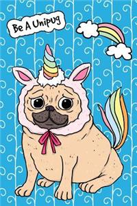 Journal Notebook For Dog Lovers Funny Unicorn Pug 1